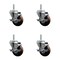 Service Caster 35 Inch High Temp Glass Filled Nylon 34 Inch Threaded Stem Caster Set with Brake SCC-TS20S3514-GFNSHT-TLB-34212-4 - alternate 1